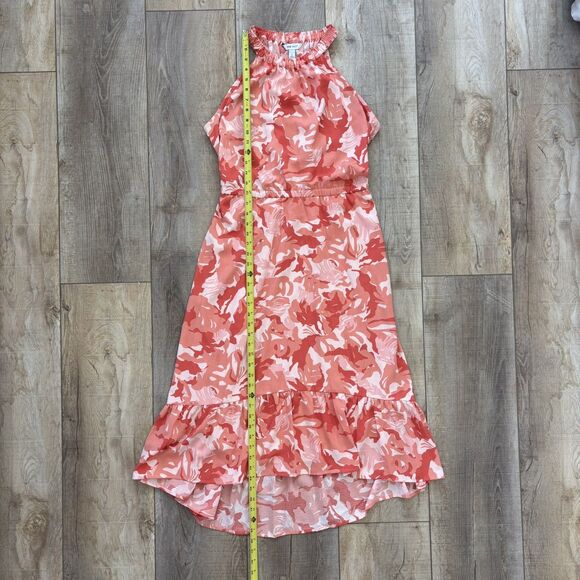NINE WEST Womens Halter Floral Dress Size L Easter Spring Tiered Ruffle Resort - Picture 15 of 16